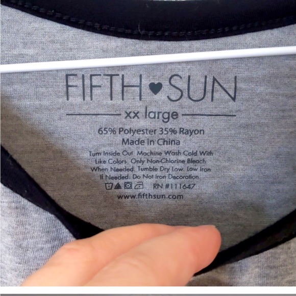 Fifth Sun Tee with front tie and Dog Person graphic - Picture 3 of 5